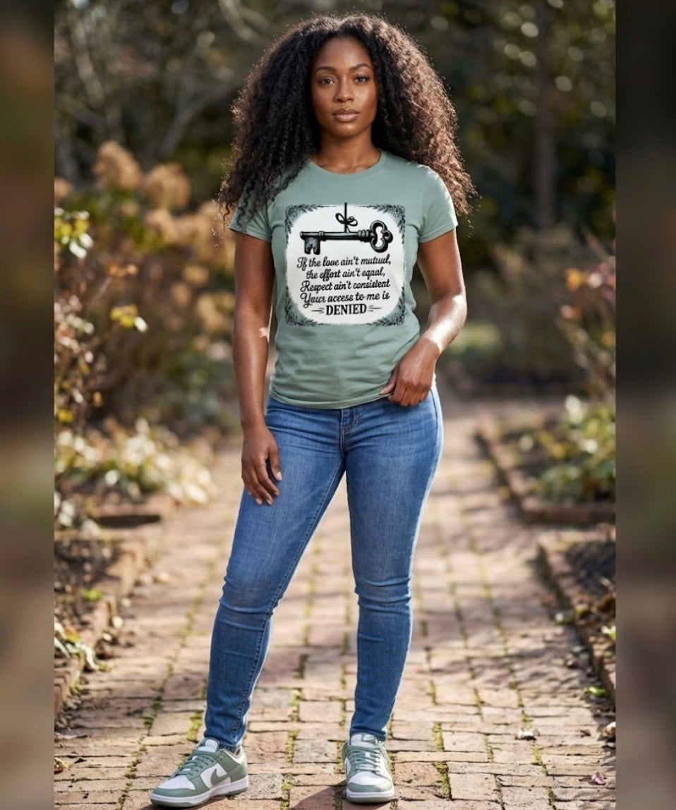 Access Denied Shirt | Bold Boundary Setting Statement Tee