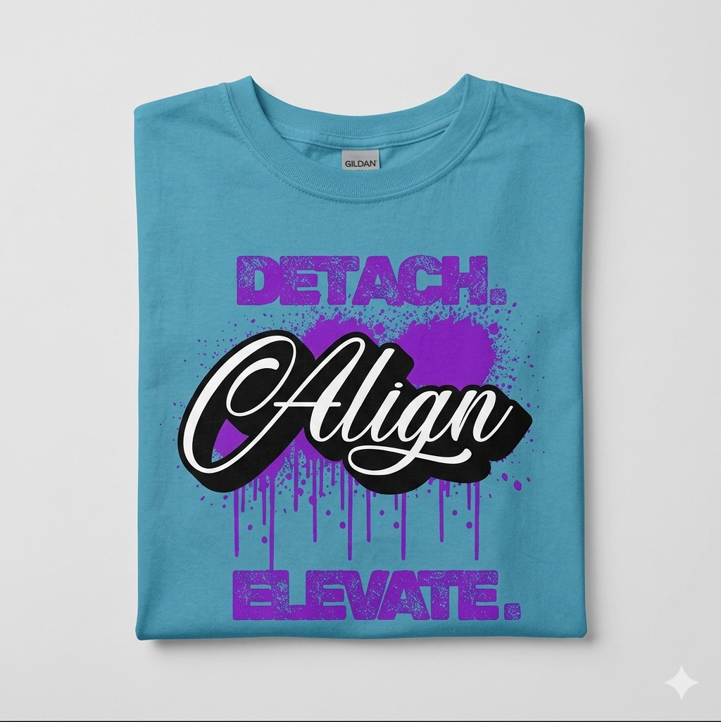 Detach Align Elevate Shirt | Self Growth & Mindset Graphic Tee