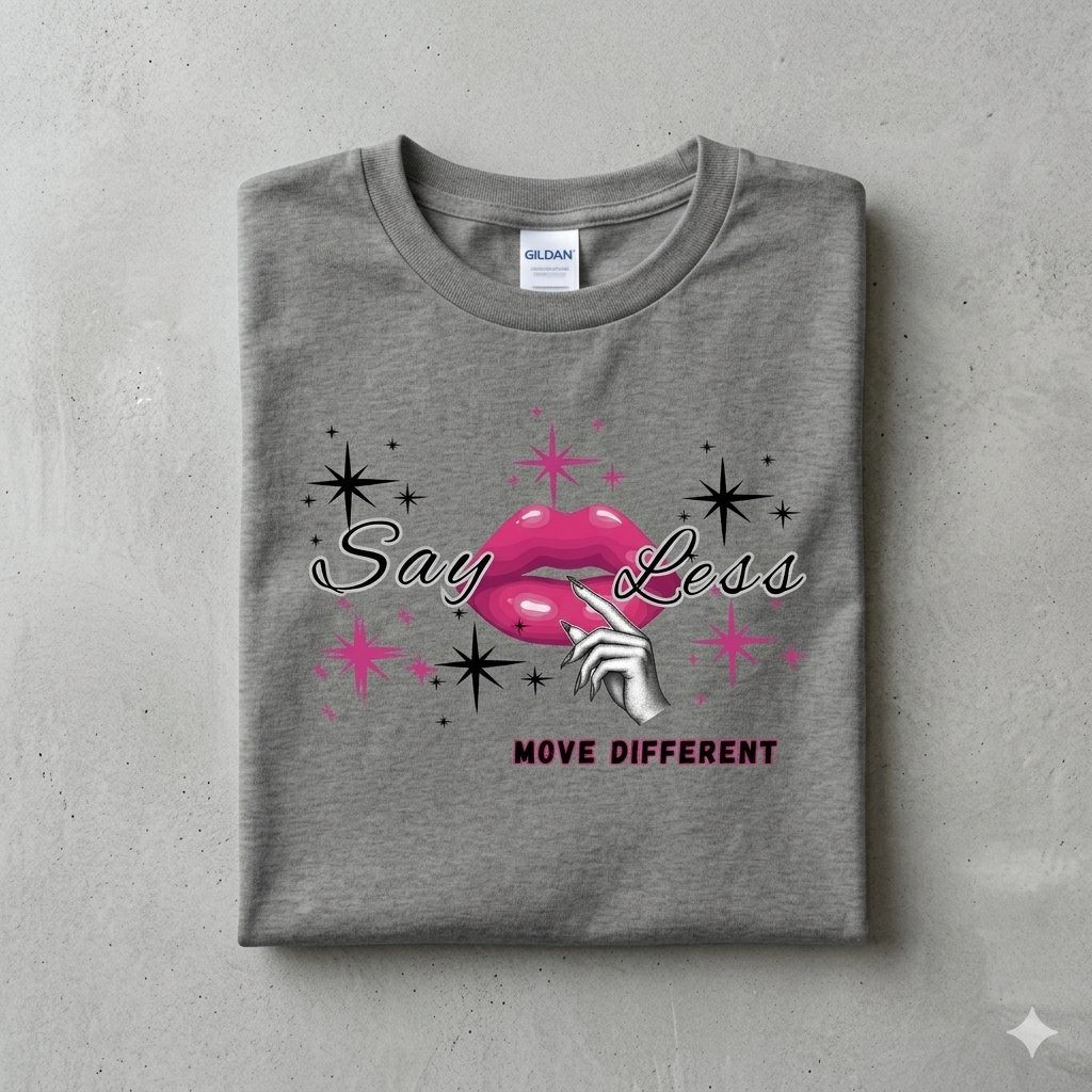 Say Less Move Different Shirt | Bold Mindset Statement Graphic Tee