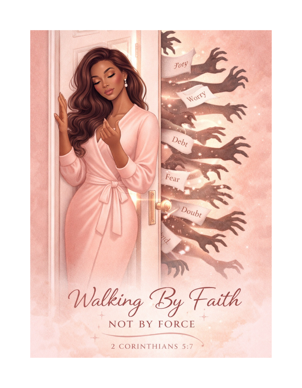 Walk By Faith Not Force Shirt | Christian Motivational Graphic Tee